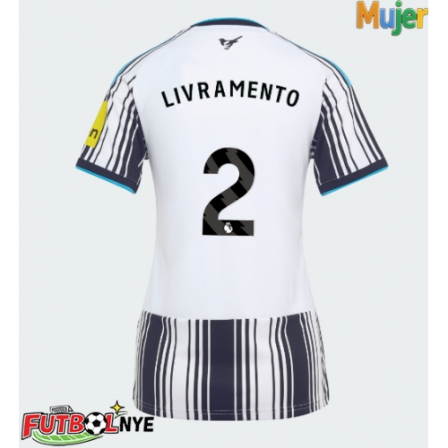 Camiseta Newcastle United Tino Livramento #2 Primera Equipación para mujer 2026-27 manga corta